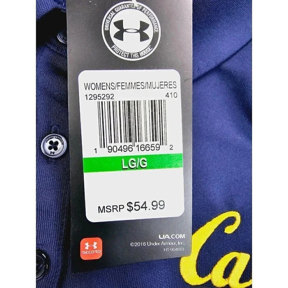 Under Armour Loose Heat Gear Size Large Women's Cal State Berkely Golf Polo NWT - Picture 8 of 13